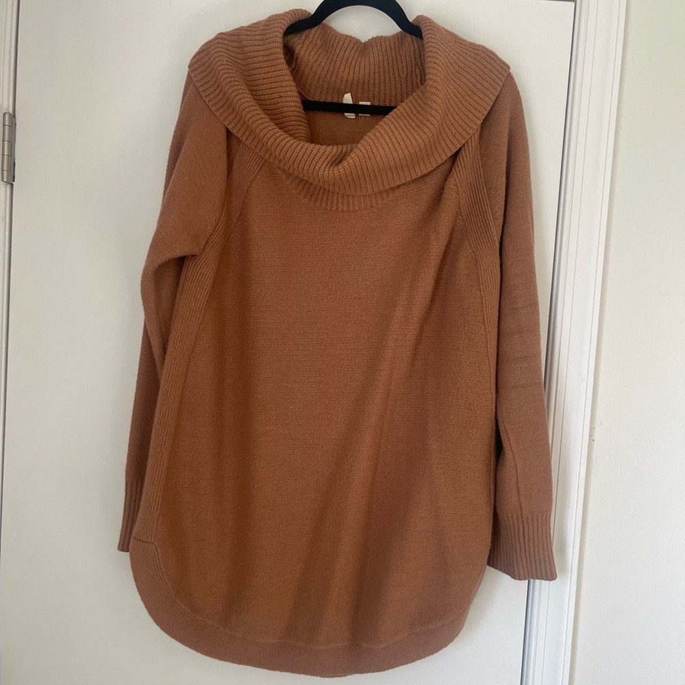 Anthropologie Camel Cowl Neck Sweater